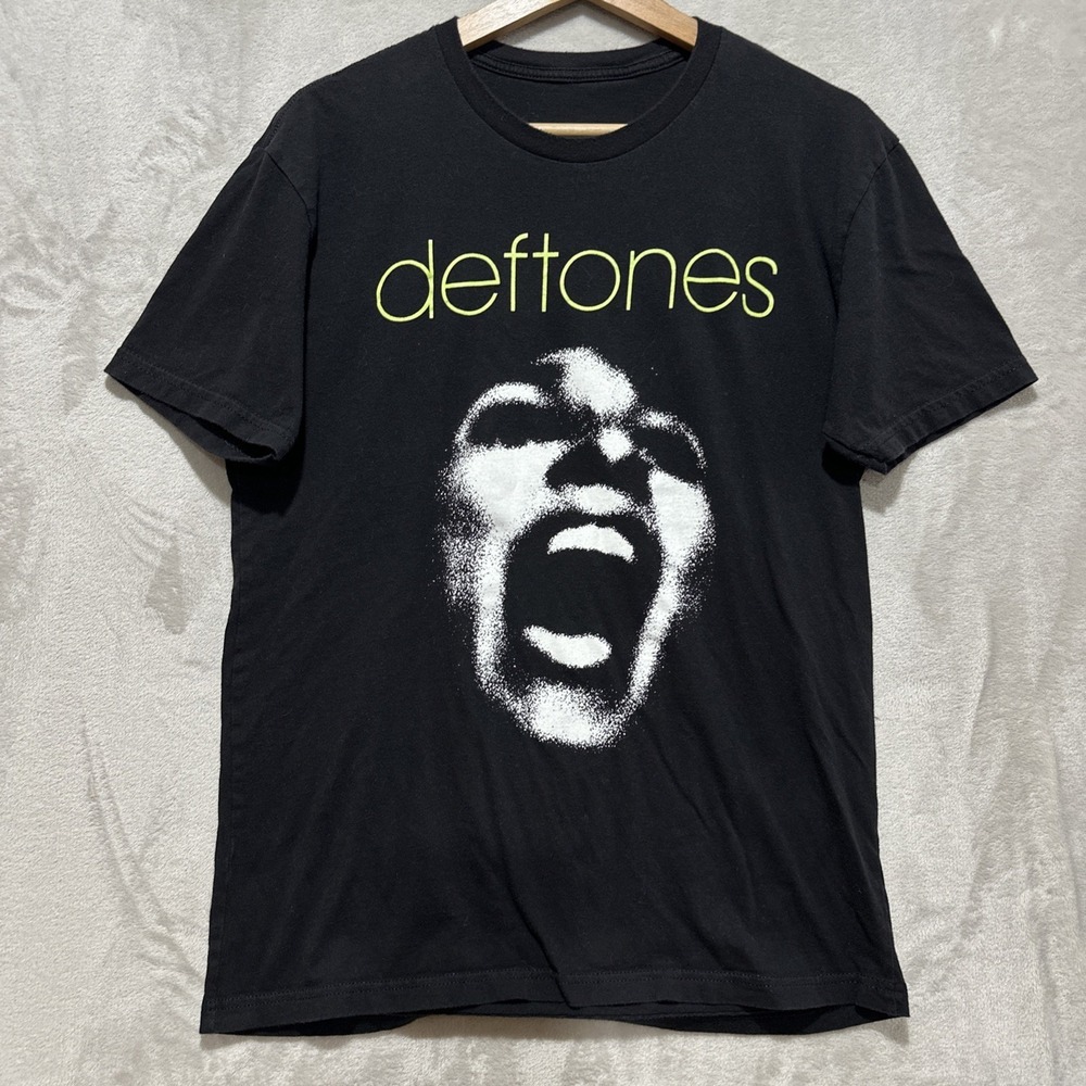 Deftones "Face Tour‎ Tee " 2022 Summer Tour Black Short Sleeve Crew Neck Logo